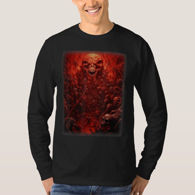 Camiseta Visions of Hell Satan Devils Demons Monster Skelet (Frente)