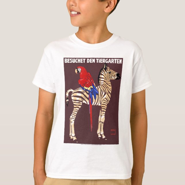 Camiseta Visita 1912 de Ludwig o poster do Macaw da zebra (Frente)