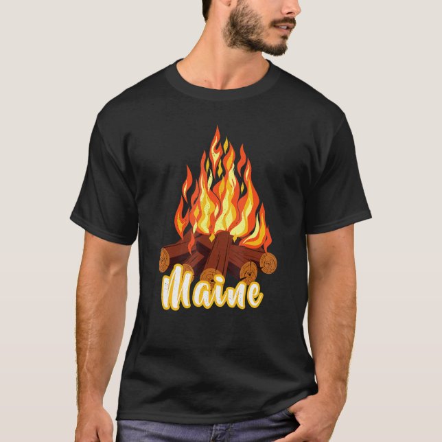 Camiseta Visita Em Distância Campo De Vaga De Maine Bon F (Frente)