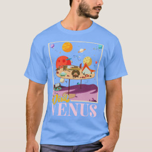 Camiseta Visita Retroativa Planeta Vênus Estilo de Meio séc