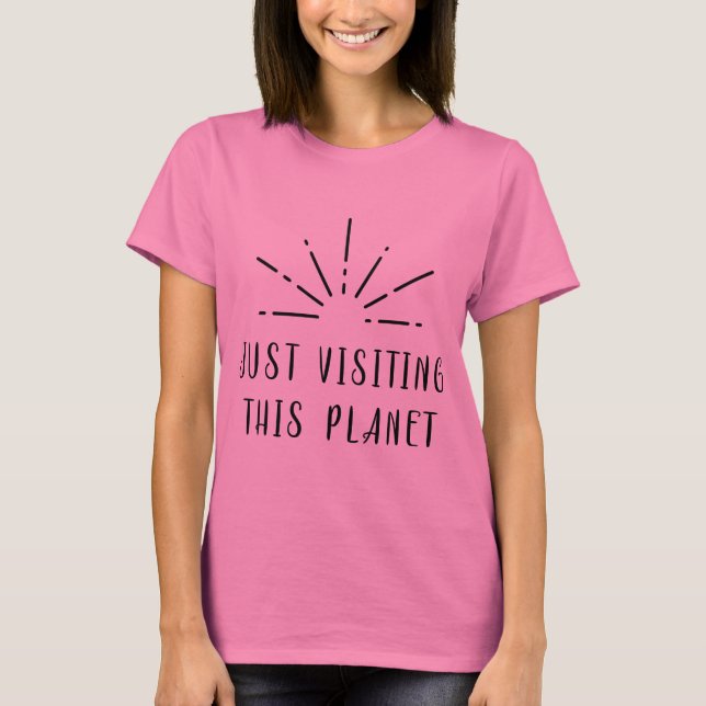 Camiseta Visitando Este Planeta Sun Star (Frente)