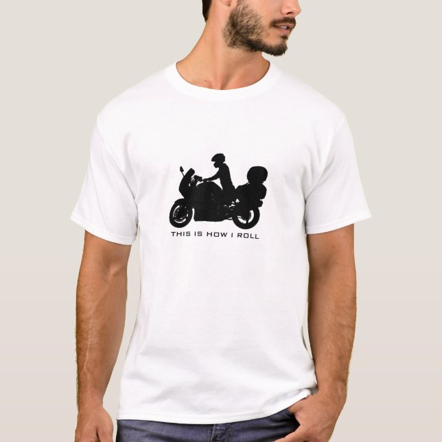 Camiseta Visitando o t-shirt da motocicleta (Frente)