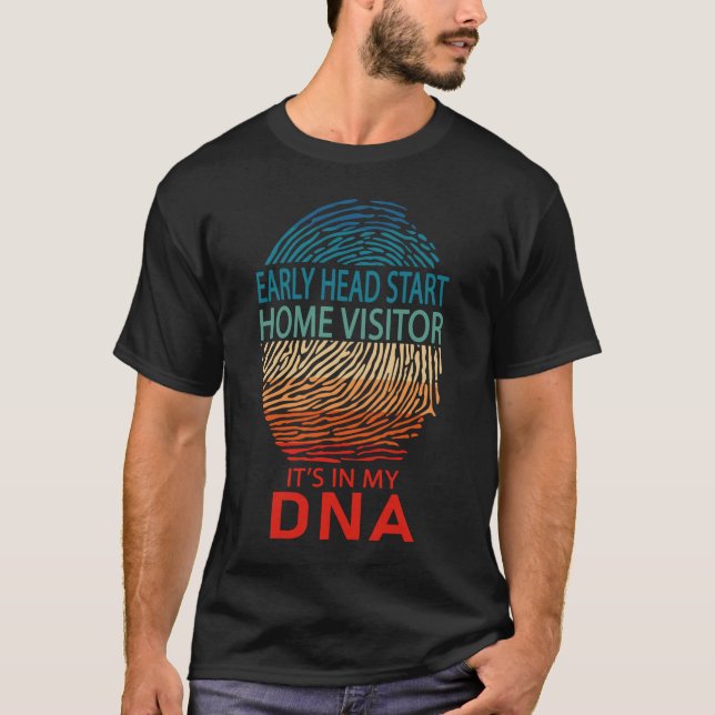 Camiseta Visitante inicial da cabeça está no meu DNA (Frente)