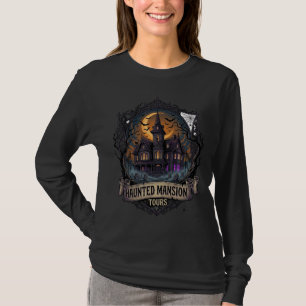 Camiseta Visitas à Mansão Assombrada Halloween Casa Gótica