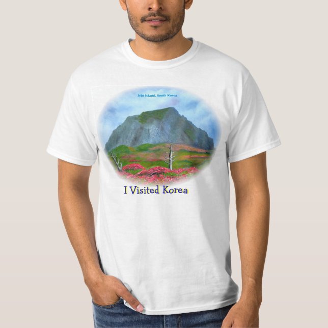 Camiseta Visite a ilha de Jeju, Coreia (제 주 도) (Frente)