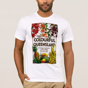 Camiseta Visite a Terra de Queensland Colorida