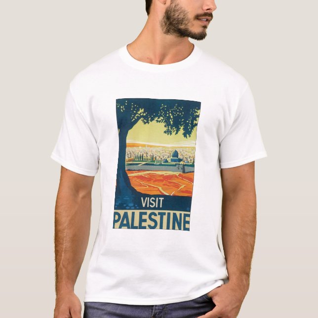 Camiseta Visite a Viagens vintage da Palestina (Frente)
