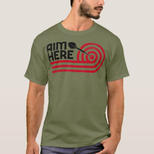 Camiseta Visite Aqui Jogadores Dardos Atirando Alvo De Tiro