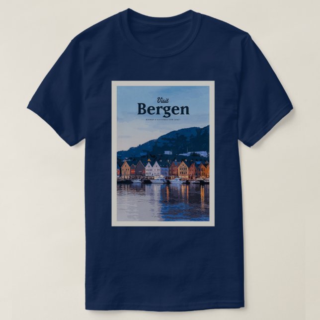Camiseta Visite Bergen (Frente do Design)