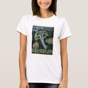 Camiseta Visite o aquário - o poster de WPA -
