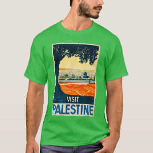 Camiseta Visite o Cartaz Antigo do Oriente Médio Vintage Pa