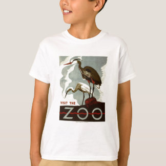 Camiseta Visite o jardim zoológico - o poster de WPA -