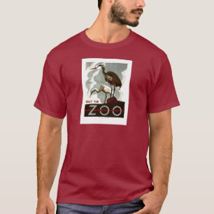 Camiseta Visite o jardim zoológico - o poster de WPA -