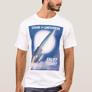 Camiseta Visite o universo! Recrute hoje!