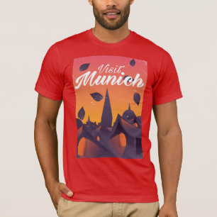 Camiseta Visite poster de viagens de Munique Alemanha