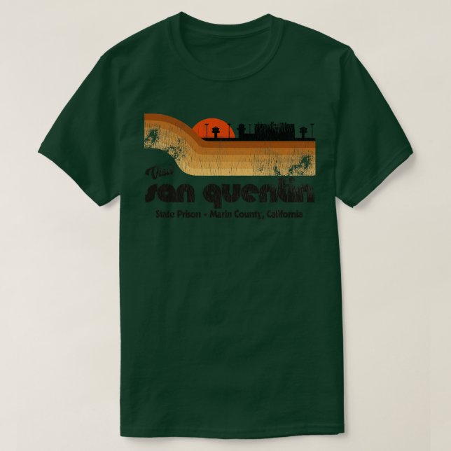 Camiseta Visite San Quentin Prisão Estadual Retro Tourist S (Frente do Design)