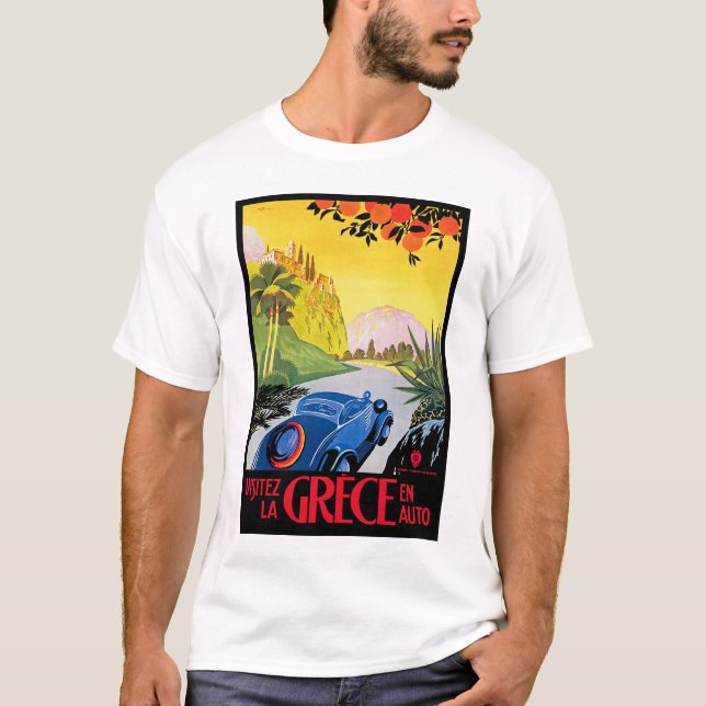 Camiseta Visitez La Grece en Auto (Frente)