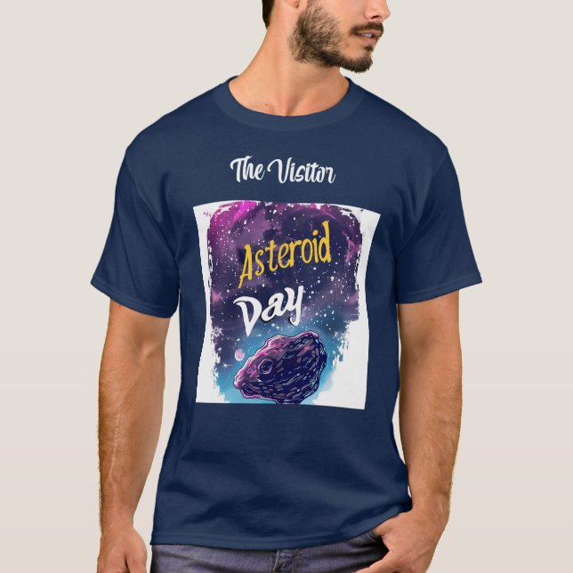 Camiseta Visitor: Cometa Mágica do Céu Noturno e asteroide (Frente)