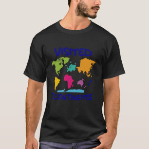 Camiseta Visitou 7 Continentes Mapa Mundial Explorado Viage