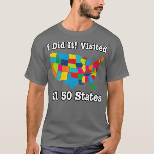 Camiseta Visitou todos os 50 Estados EUA