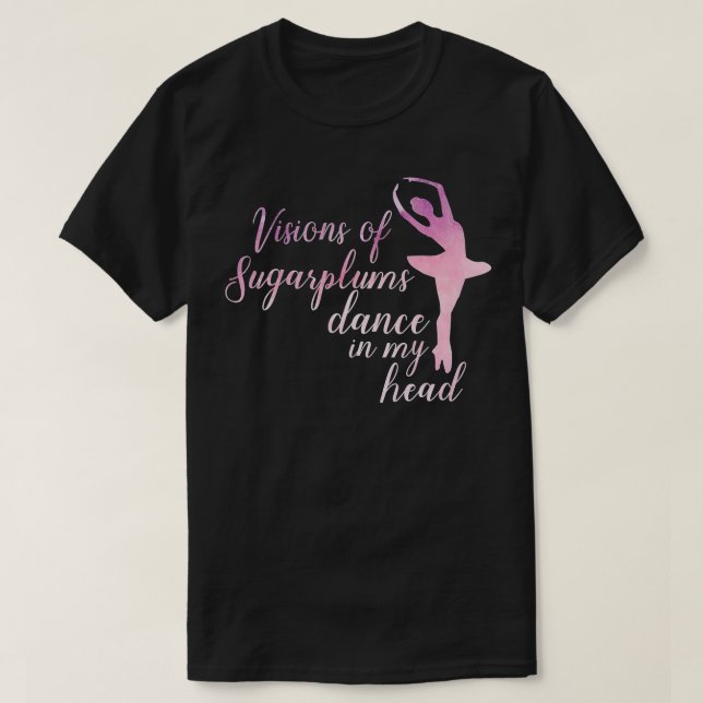 Camiseta Visões da dança do pregador de açúcar ameixa (Frente do Design)