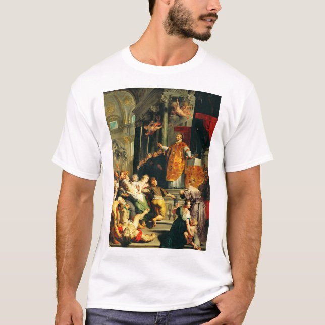Camiseta Visões de Ignatius por Peter Paul Rubens (Frente)