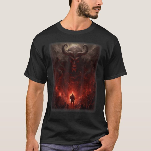 Camiseta Visões do Inferno Devils Satãs Demons Skelet Monst (Frente)