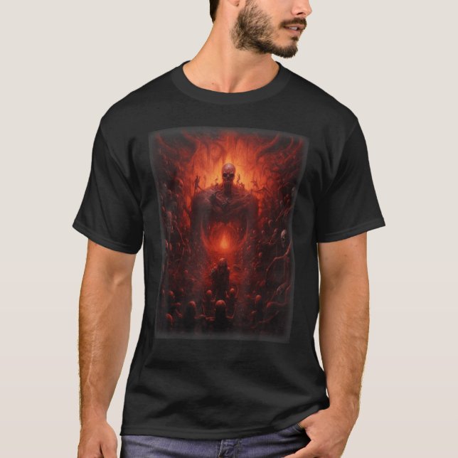 Camiseta Visões do Inferno Devils Satãs Demons Skelet Monst (Frente)