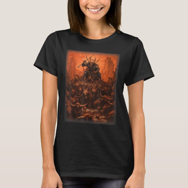Camiseta Visões do Inferno Devils Satãs Demons Skelet Monst (Frente)