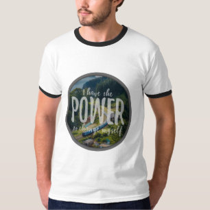 Camiseta visões motivadoras de atitude positiva