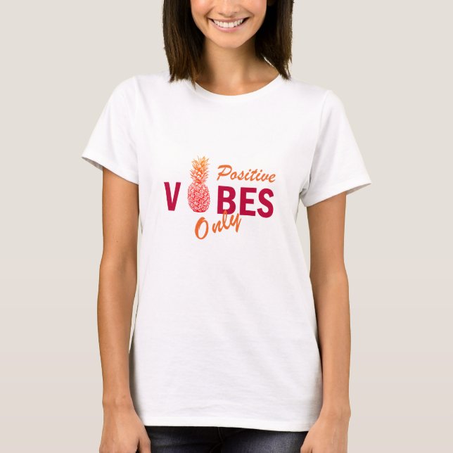Camiseta Visões positivas de férias de Verão (Frente)
