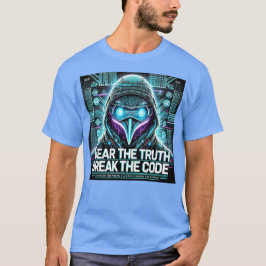 Camiseta Vista a Verdade. Quebre o código | Cyberpunk Pengu