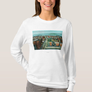 Camiseta Vista aérea da cidade da construção da chamada