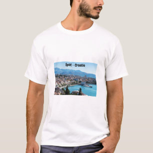 Camiseta Vista aérea da cidade dividida, Dalmácia, Croác