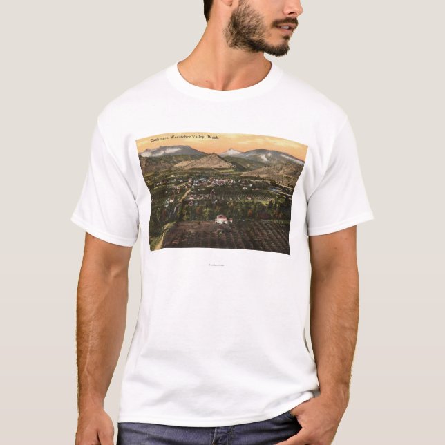 Camiseta Vista aérea da cidade e do vale (Frente)
