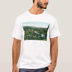 Camiseta Vista aérea da cidade no rio do St. Joe