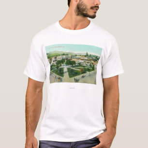Camiseta Vista aérea da cidade PlazaHealdsburg, CA