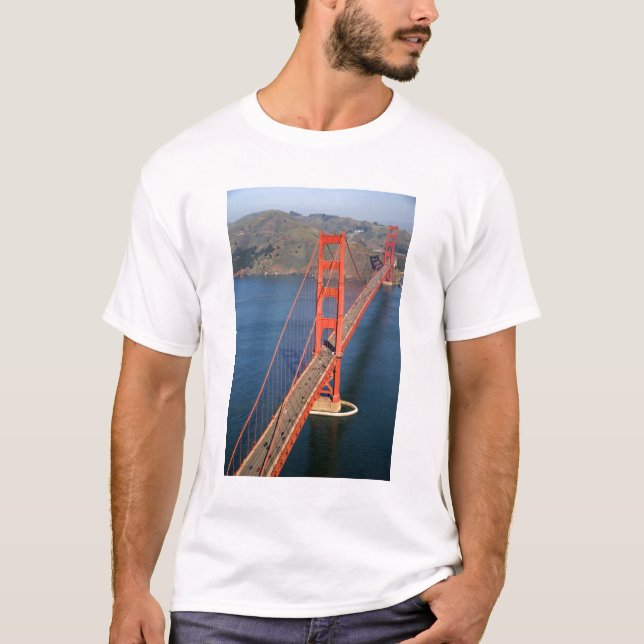 Camiseta Vista aérea da ponte Ouro Gate na (Frente)