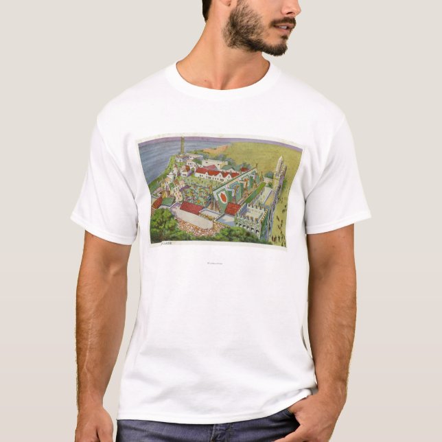 Camiseta Vista aérea da vila irlandesa (Frente)