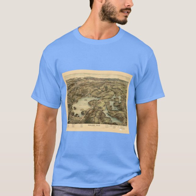Camiseta Vista aérea de maletas médias (Frente)