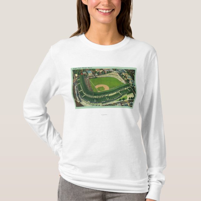Camiseta Vista aérea do campo de Wrigley # do 2Chicago, IL (Frente)