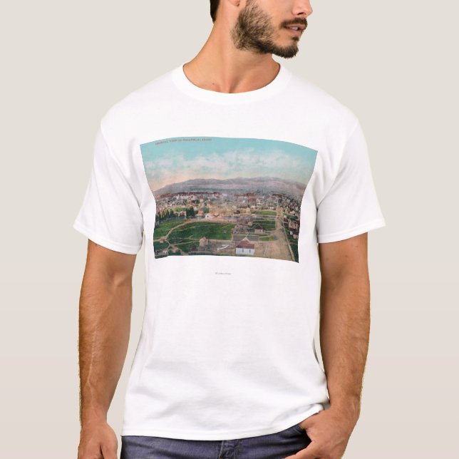 Camiseta Vista aérea do CityPocatello, identificação (Frente)
