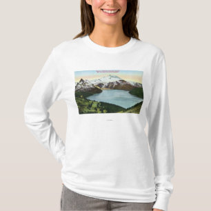 Camiseta Vista aérea do lago Garibaldi e da montagem