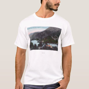 Camiseta Vista aérea do LakesMidlake azul, CA