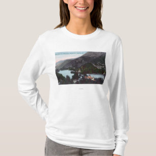 Camiseta Vista aérea do LakesMidlake azul, CA