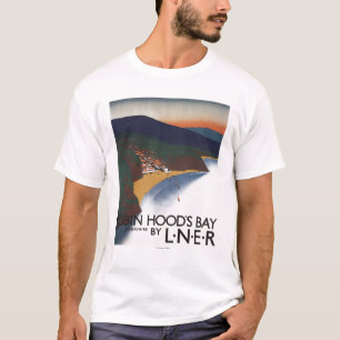 Camiseta Vista aérea do poster da estrada de ferro da baí