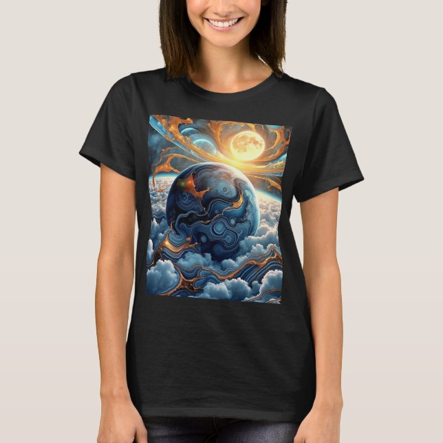 Camiseta Vista artística da Terra de Acima (Frente)