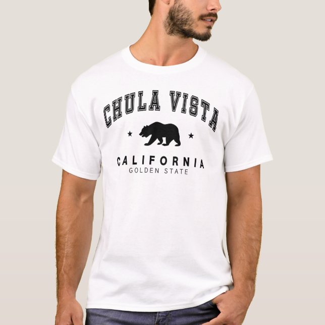 Camiseta Vista Branca de Chula - Design do Urso Cinzento (Frente)