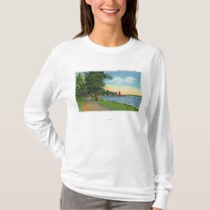 Camiseta Vista cénico ao longo do lago