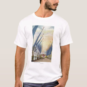 Camiseta Vista da avenida de Bandeira, a feira 1934 de